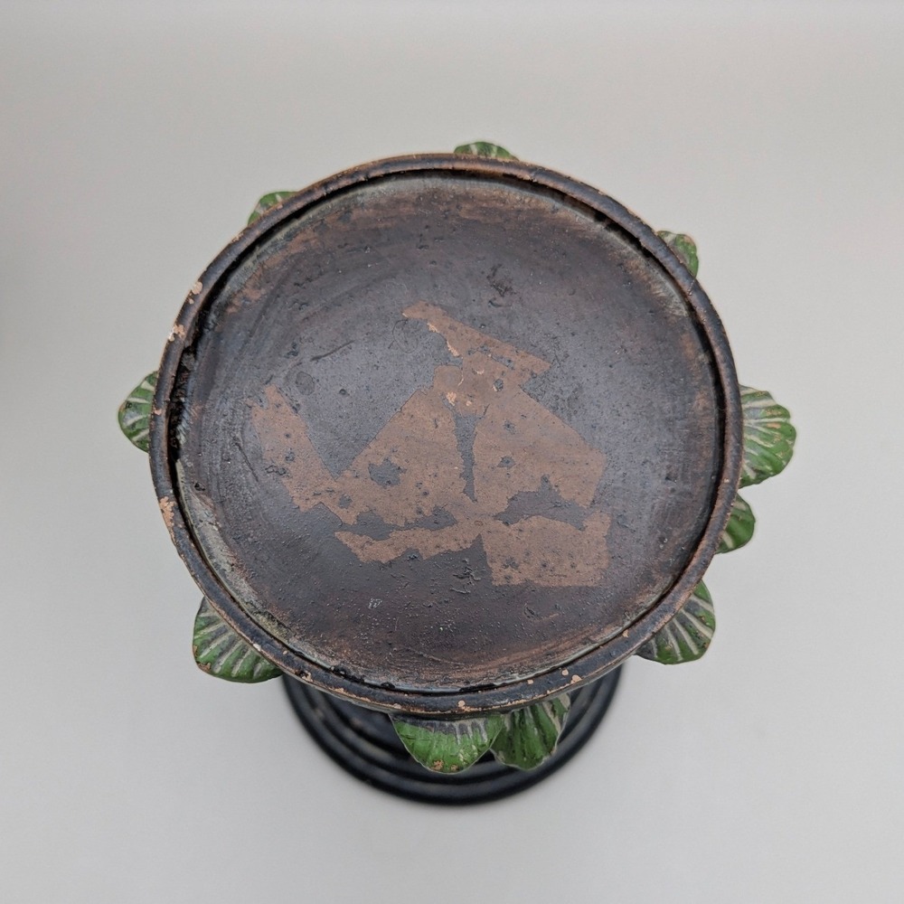 Vintage Style Monkey Palm Tree Coconuts Pillar Candle Stands Holders - Set of 2 - Picture 7 of 16